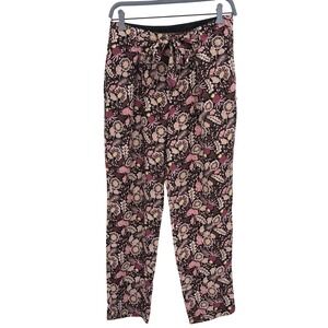 Scotch & Soda Maison Elke‎ Jacquard Floral Tapered Tie Waist Pants Small Floral